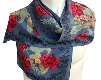 Liz Claiborne Floral Silk Scarf – Made in Japan – Vintage 1994