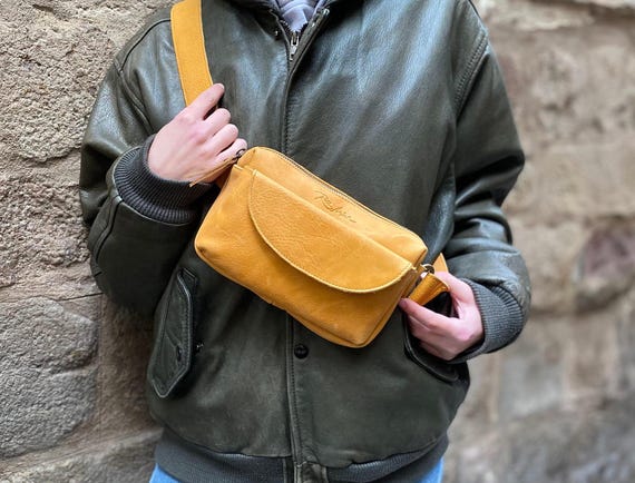 Mustard Yellow Leather Fanny Pack Belt Bag for Women or Men. Crossbody Leather Bum Bag. Yellow Chest Bag. Mustard Sling Bag Yellow Bumbag Etsy Canada