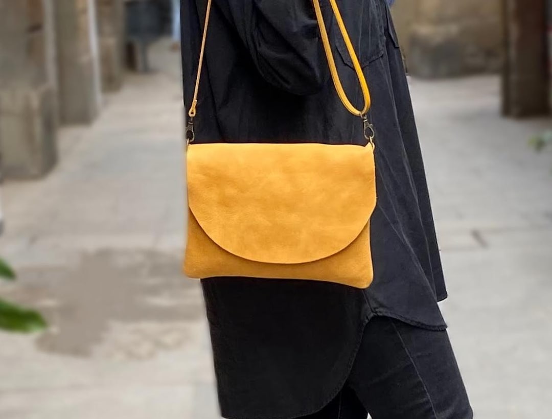Small mustard handbag sale