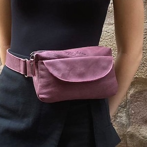 purple , wine color belt bag, fanny pack