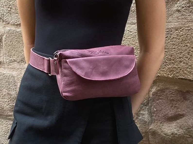 purple , wine color belt bag, fanny pack