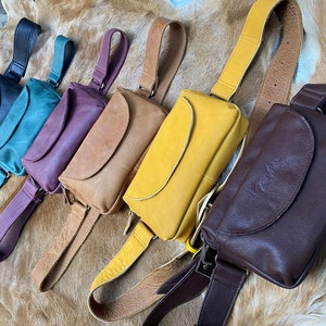 soft leather fanny pack belt bag