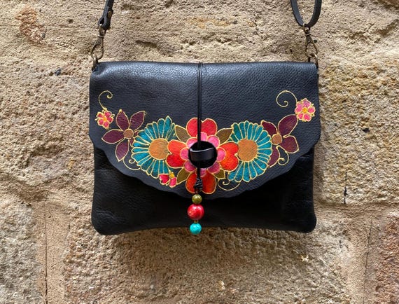 Sac Bandoulière Macramé Fait Main Coton Bleu Turquoise, Sac à Main Femme Bohème Fille, Pochette Téléphone Portable, Cadeau Noël Femme - Un Grand Marché