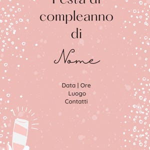 INVITO festa di COMPLEANNO template CANVA - Invito digitale per compleanno stampabile