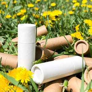 Kraft Paperboard Lip Balm Tubes: 0.3oz Eco-Friendly Packaging, 50-Pack