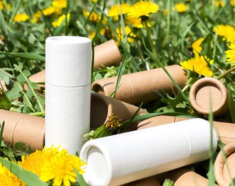 Kraft Paper Twist Up Tubes 0.3oz | Lip Balm & Deodorant Containers | Paperboard Packaging