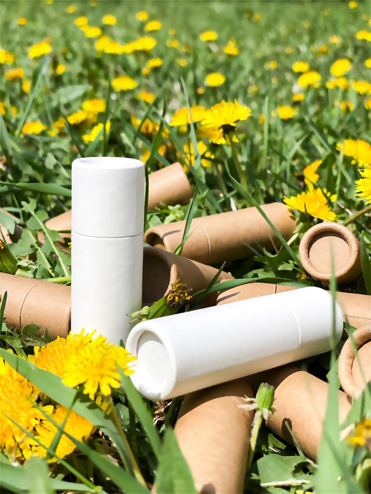 Kraft Paper Twist Up Tubes 0.3oz Lip Balm & Deodorant Containers Paperboard Packaging
