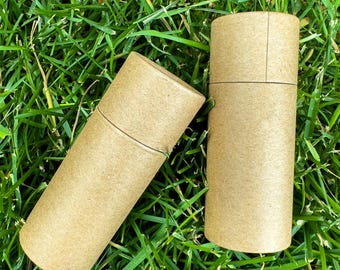 50 Biodegradable Lip Balm Tubes – 0.5oz Kraft Paperboard Containers | Eco-Friendly Packaging | Compostable, Recyclable, Plastic-Free