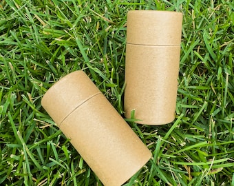 50 Biodegradable Lip Balm Tubes – 0.6oz Kraft Paperboard Containers | Eco-Friendly Packaging | Compostable, Recyclable, Plastic-Free
