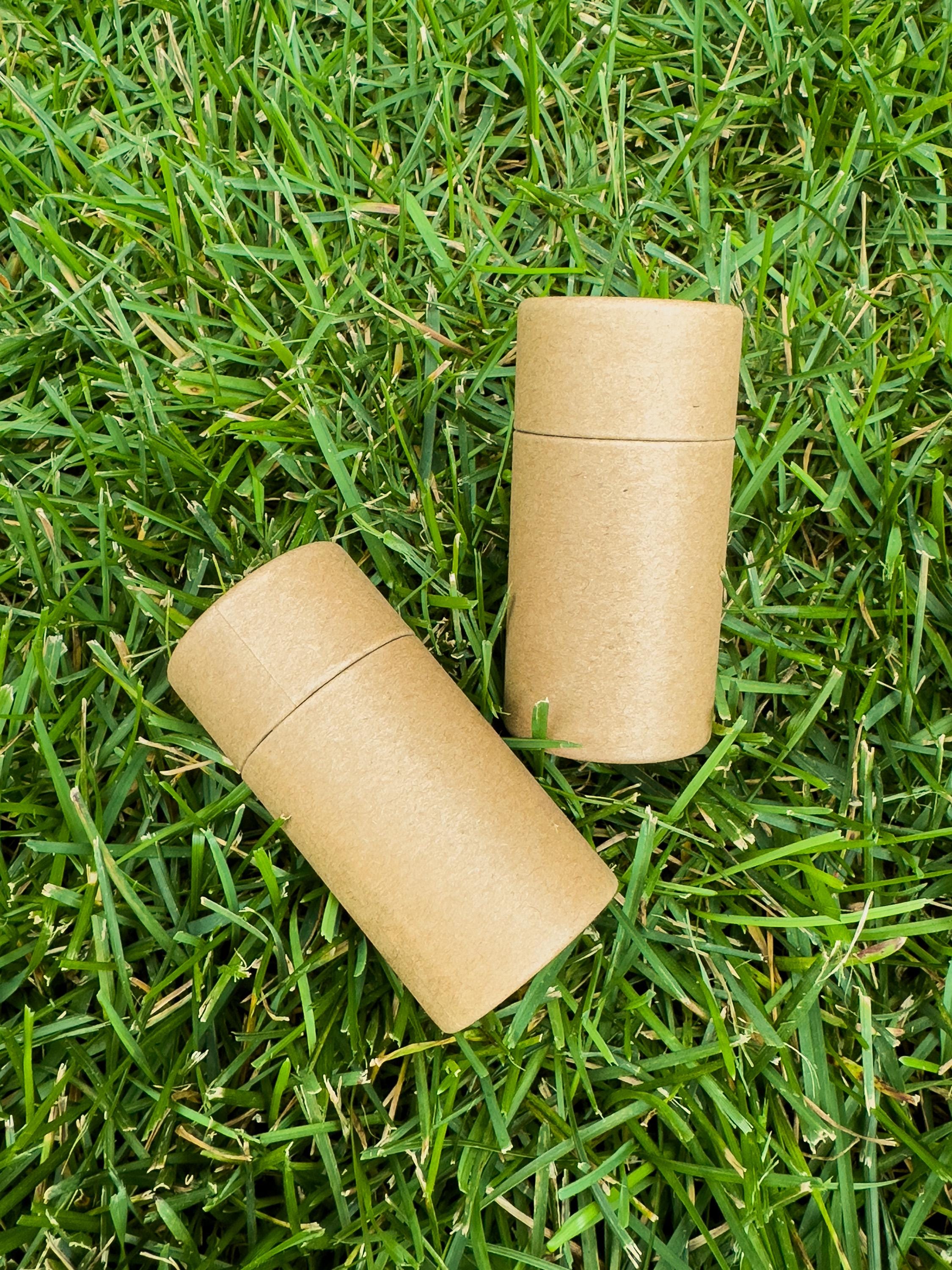 50 Biodegradable Lip Balm Tubes - 0.6oz Kraft Paperboard Containers Eco-Friendly Packaging Compostable, Recyclable, Plastic-Free