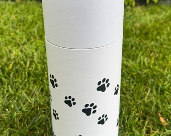 Paw Print Pet Cremation Urn: Biodegradable Scatter Tube