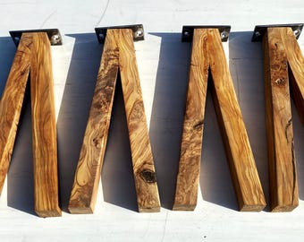 Handmade Solid Wood Furniture Legs, Custom Table, Desk, Bench & Sofa Legs (Set of 4)
