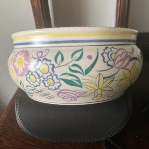 Poole keramik fruktskål med vårblommor