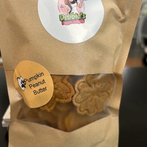 New Size ~ Pumpkin Peanut Butter Dog Treats