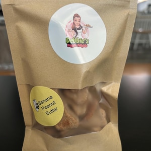 New Size ~ Banana Peanut Butter Dog Treats~ 4oz