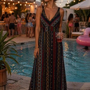 maxi formal dress women Designer Dark Purple Long Dress | Deep V Cut Dress