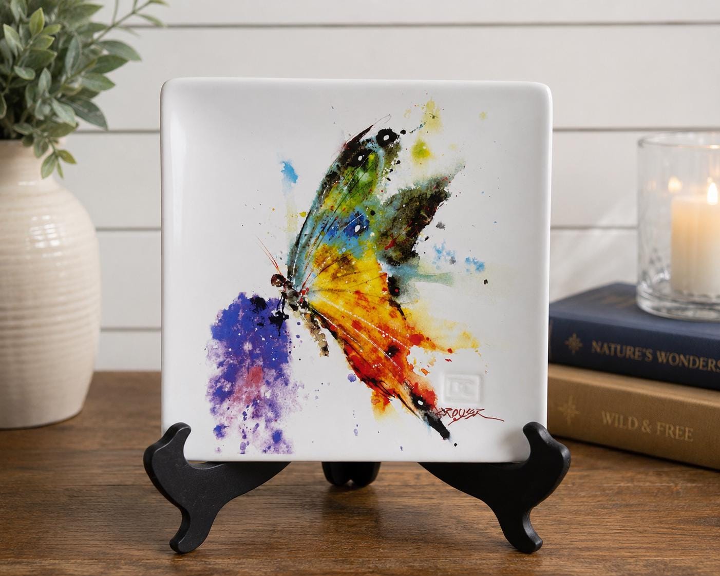 Square Butterfly Plate - Etsy
