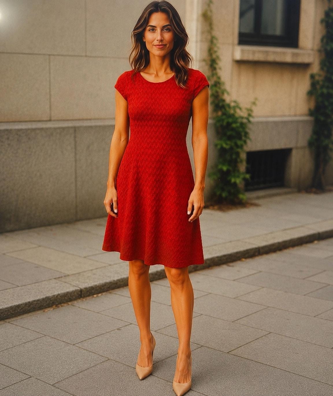 button up knitted dress Agness Long Sleeve Button Up Knit Dress - Plum main image 1