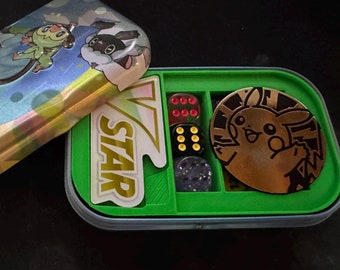 Mini Tin Organizer Insert for TCG Players | Dice, Coin, VSTAR Marker & Damage Counter Storage