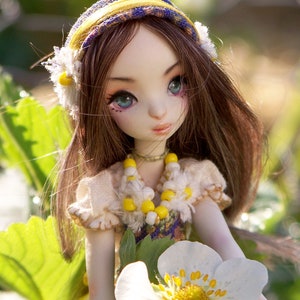 Miniature porcelain art doll 1:12 scale bjd with full outfit image 4