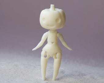 3D Printed Pumpkin Doll Kit: Paint Your Own Jack-O&#39;-Lantern