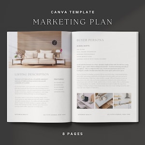 Real Estate Marketing Plan | Real Estate Marketing | Canva Template | Marketing Strategy | Home Seller Plan | Pre-Listing Template