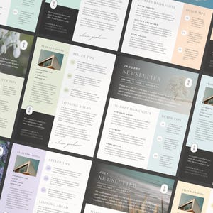 2025 Real Estate Newsletter Template Bundle | Canva Templates Bundle | Realtor Marketing | 2025 Newsletter | Editable Newsletter