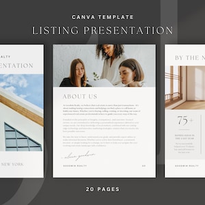Real Estate Listing Presentation | Real Estate Marketing | Canva Template | Listing Consultation | Home Seller Guide | Pre-Listing Template
