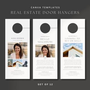 Real Estate Door Hanger Bundle | Realtor Door Hangers| Door Hanger Templates Bundle | Real Estate Farming | Real Estate Marketing