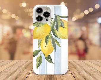 Lemon Print iPhone Case: Italian Summer Style, Durable Protection