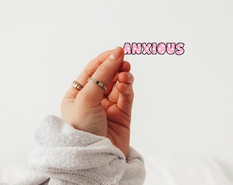 Sticker angstaanjagend, sticker geestelijke gezondheid, therapiecadeau