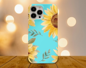 Sunflower iPhone Case: Floral Boho Design, Protective Dual Layer