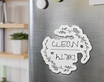 Imán para lavavajillas limpio y sucio, decoración de cocina