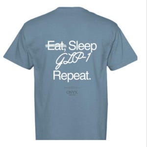 Eat. Sleep. GLP-1. Repeat. 100% Cotton T-shirt