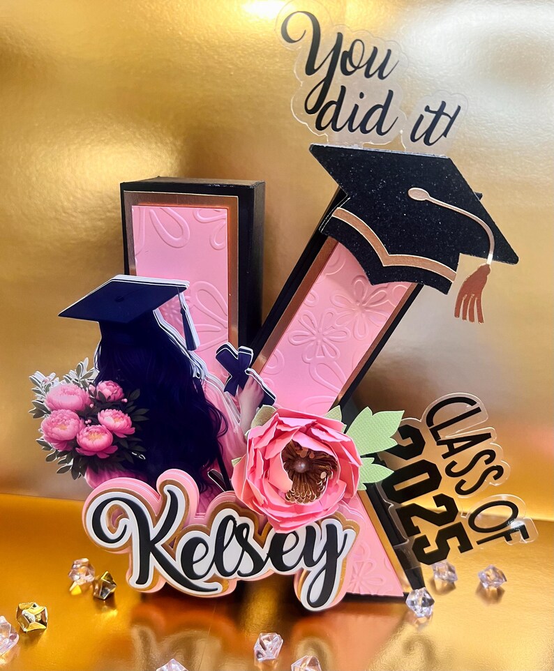 Graduation 3D Letter, Customized Capital Letter, Graduation Party ...