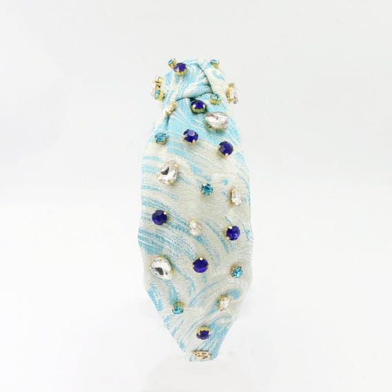 The “ocean Bliss” Brooke Shade Designer Topknot Headband - Etsy display picture 1