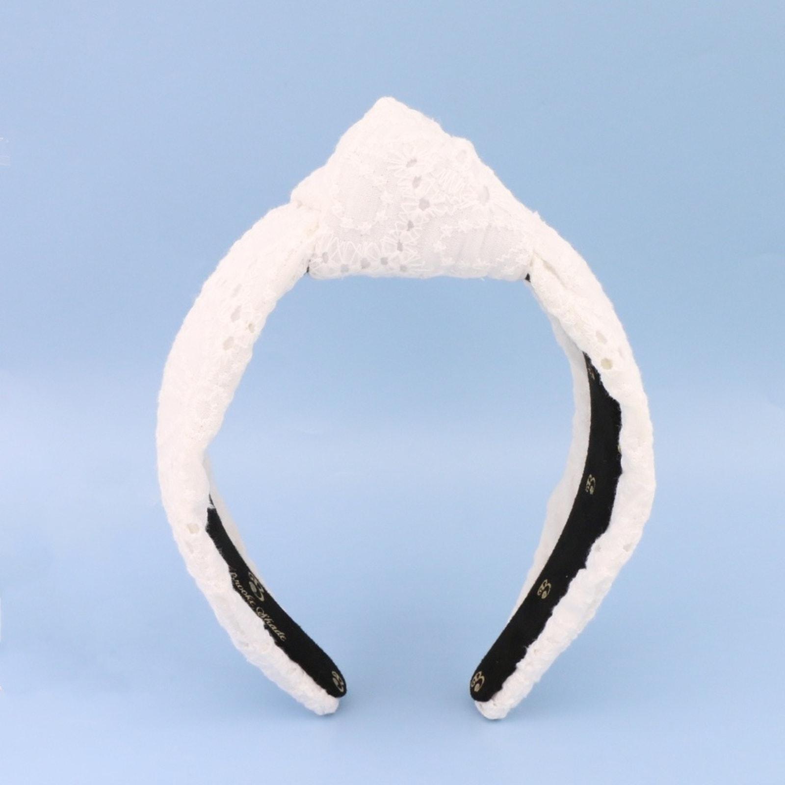 The White Flower Eyelet Brooke Shade Topknot Headband - Etsy