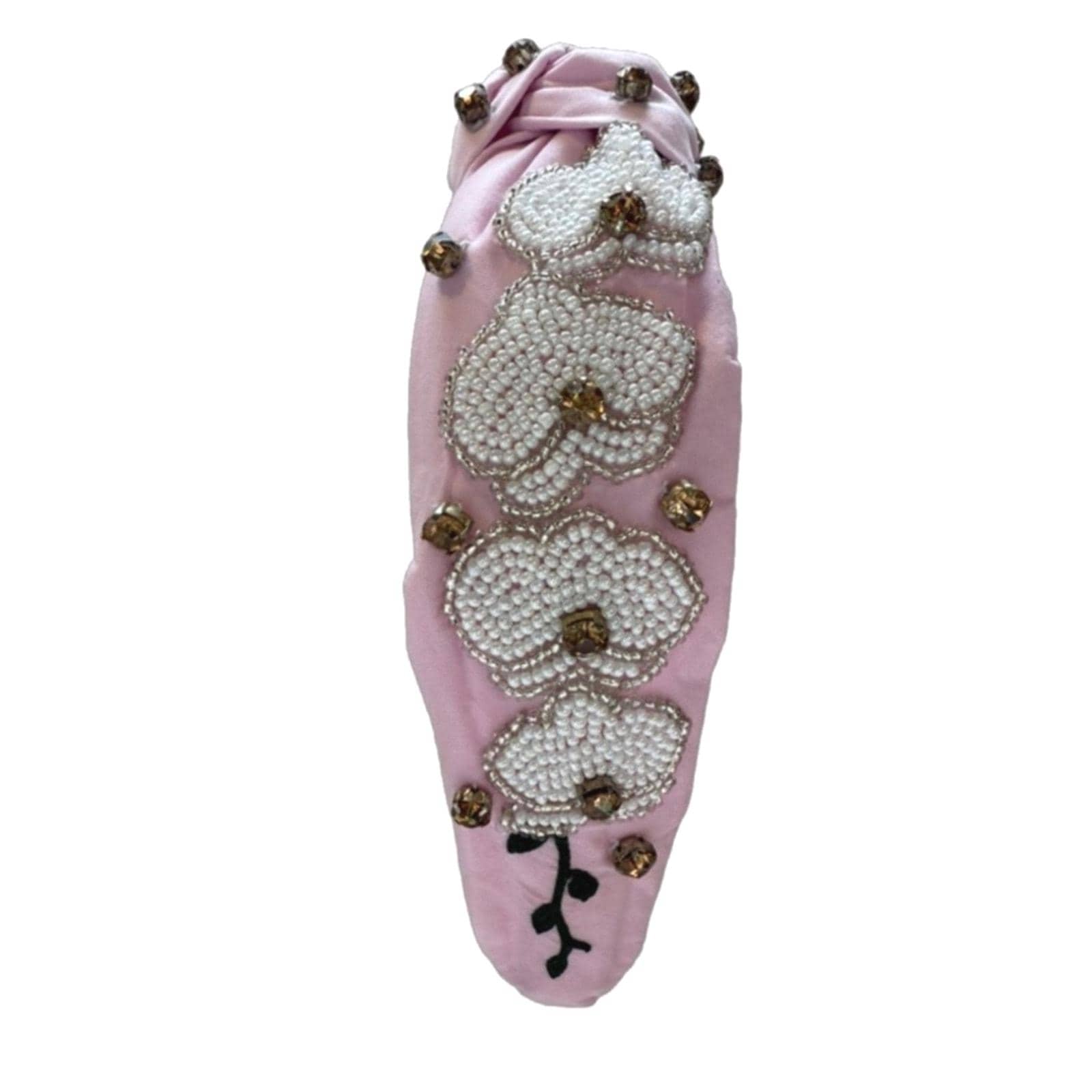 The Waterfall Orchid Beaded Rhinestone Brooke Shade  display picture 2