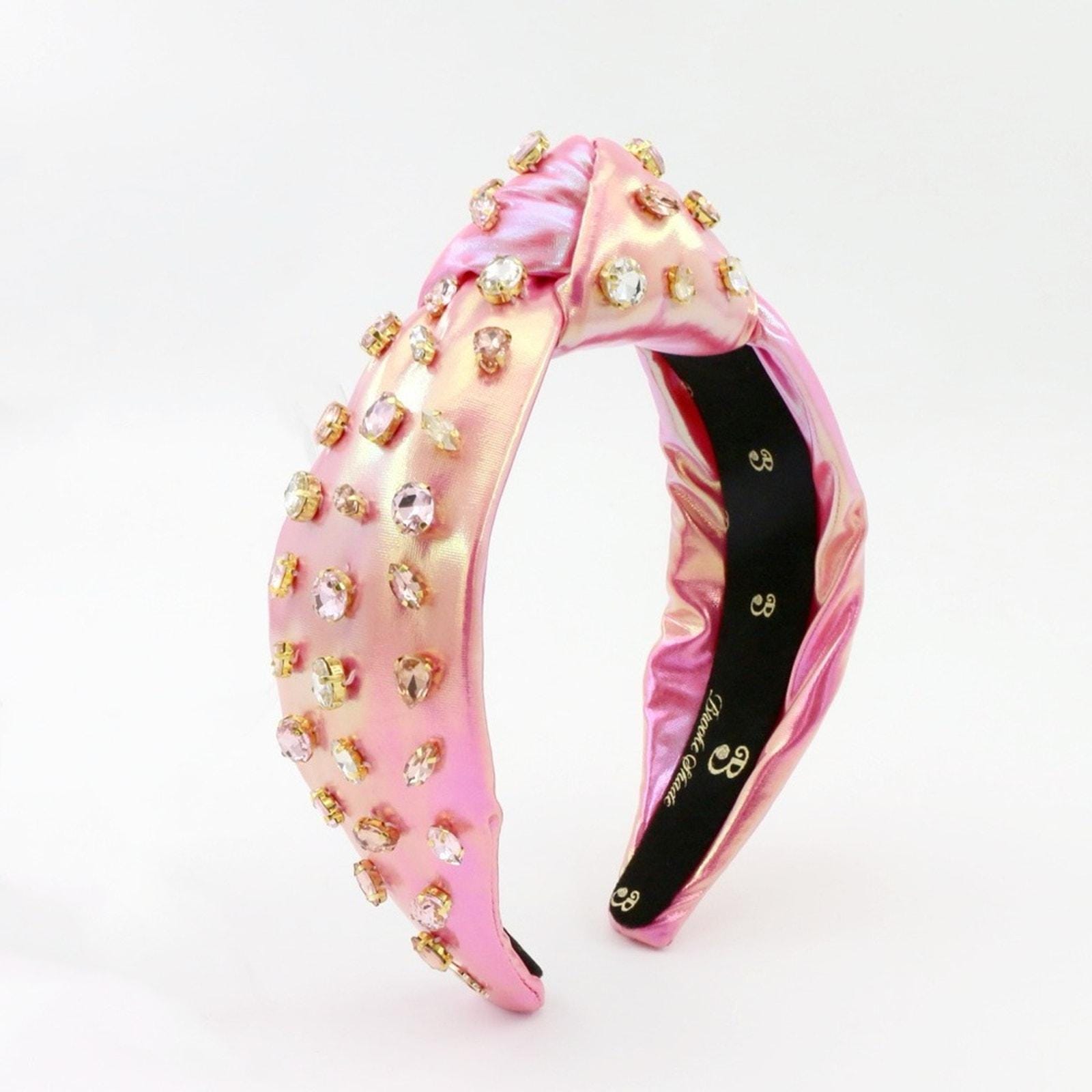 330. The Brooke Shade Blush Pink Neoprene Headband The Pink Flower Eyelet Topknot Headband – Brooke Shade main image 2