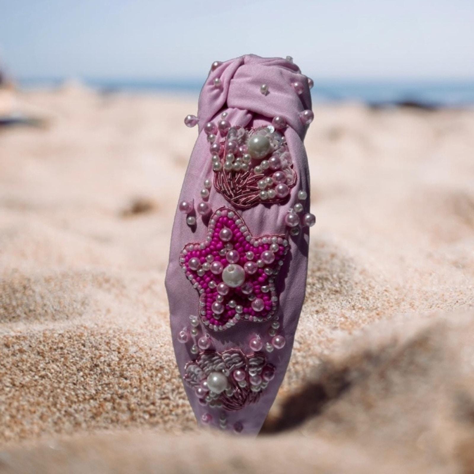 268. The Brooke Shade Surfs Up at The Beach Beaded Headband NEW The Groovy Smiley Face Beaded Headband – Brooke Shade main image 4