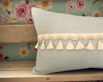 Blue Throw Pillow, Long Lumbar Pillow, Decorative Pillow for Bed, Long Throw Pillow for Couch, 14x36 Inch (Pillow Cover Only)