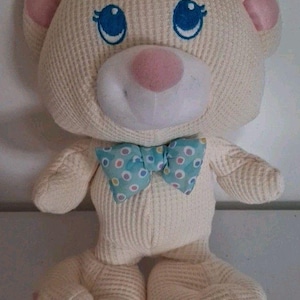VTG 1994 Fisher-Price Cozies Cream 10" Plush Bear Thermal Waffle Weave Stuffed