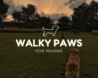 Editable Dog Logo Design, Pet Grooming, Vet Clinic (Canva Template)