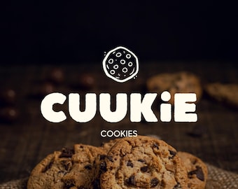 Editable Cookie Logo Design, Bakery Branding (Canva Template)