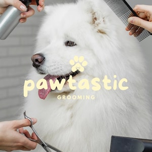 Logo voor hondenverzorging, logo voor huisdieren, kant-en-klaar logo, logo voor dierenwinkel, professioneel logo