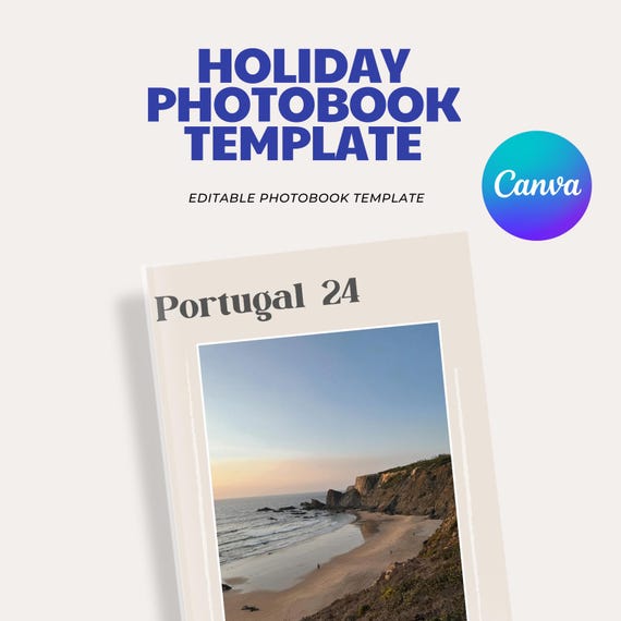 Fully Customizable Digital Photobook Template – 85 Editable Pages in Canva (A4)
