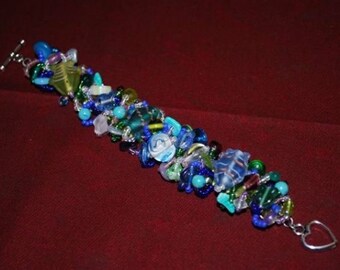 Aquatic themed loom bracelet