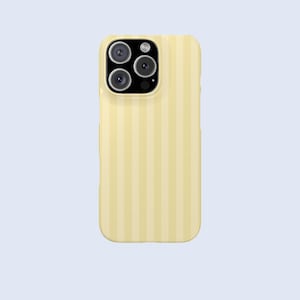 Butter Yellow Phone Case Striped Cute Phone Case For Summer Trendy Iphone 16 Pro Max Case Slim Iphone Case Iphone 17