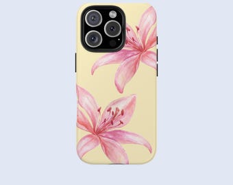 Coque de portable jaune beurre Tiger Lily - Étui de téléphone mignon pour l'été Iphone 16 Pro Max, coque pour Iphone 16 15 14 13 12 Samsung Galaxy