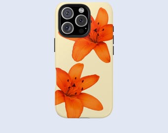 Coque de portable jaune beurre Tiger Lily - Étui de téléphone mignon pour l'été Iphone 16 Pro Max, coque pour Iphone 16 15 14 13 12 Samsung Galaxy
